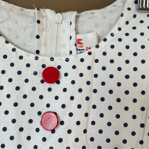 NWT Beautiful 2/3 Year Old Girls Floral Polka Dots Dress in Red, Blue and White - Picture 7 of 16